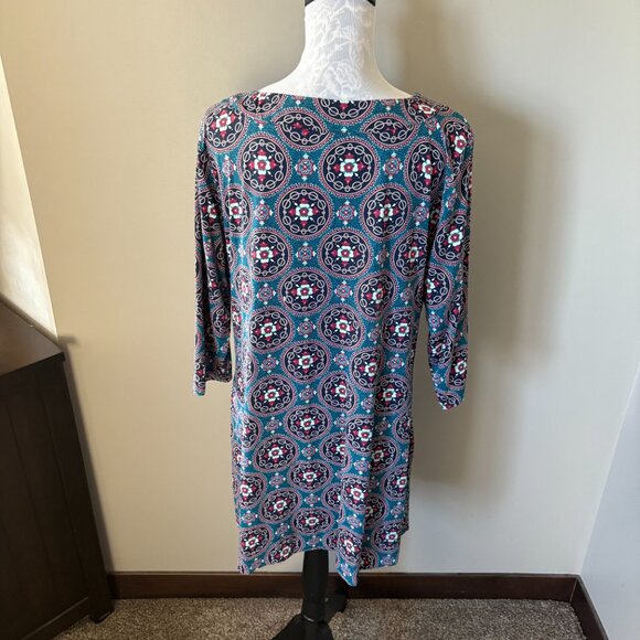 Lulu-B Womens Athletic Dress Long Sleeve Colorful UPF 50+ Large Green Red - Picture 4 of 5